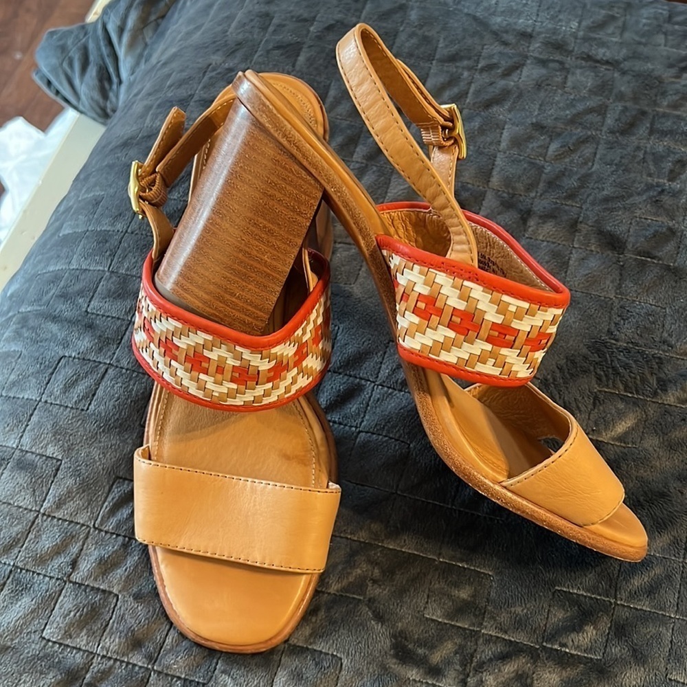 FRYE‎ Amy Block Heel SlingBack Strap Sandals